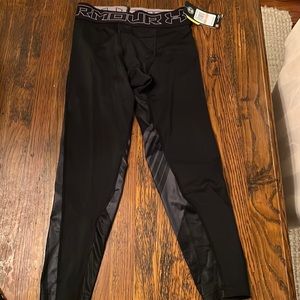 Under armor NWT, mens cool switch heat gear black compression pants, small